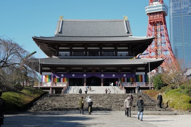 位於東京鐵塔隔鄰 增上寺